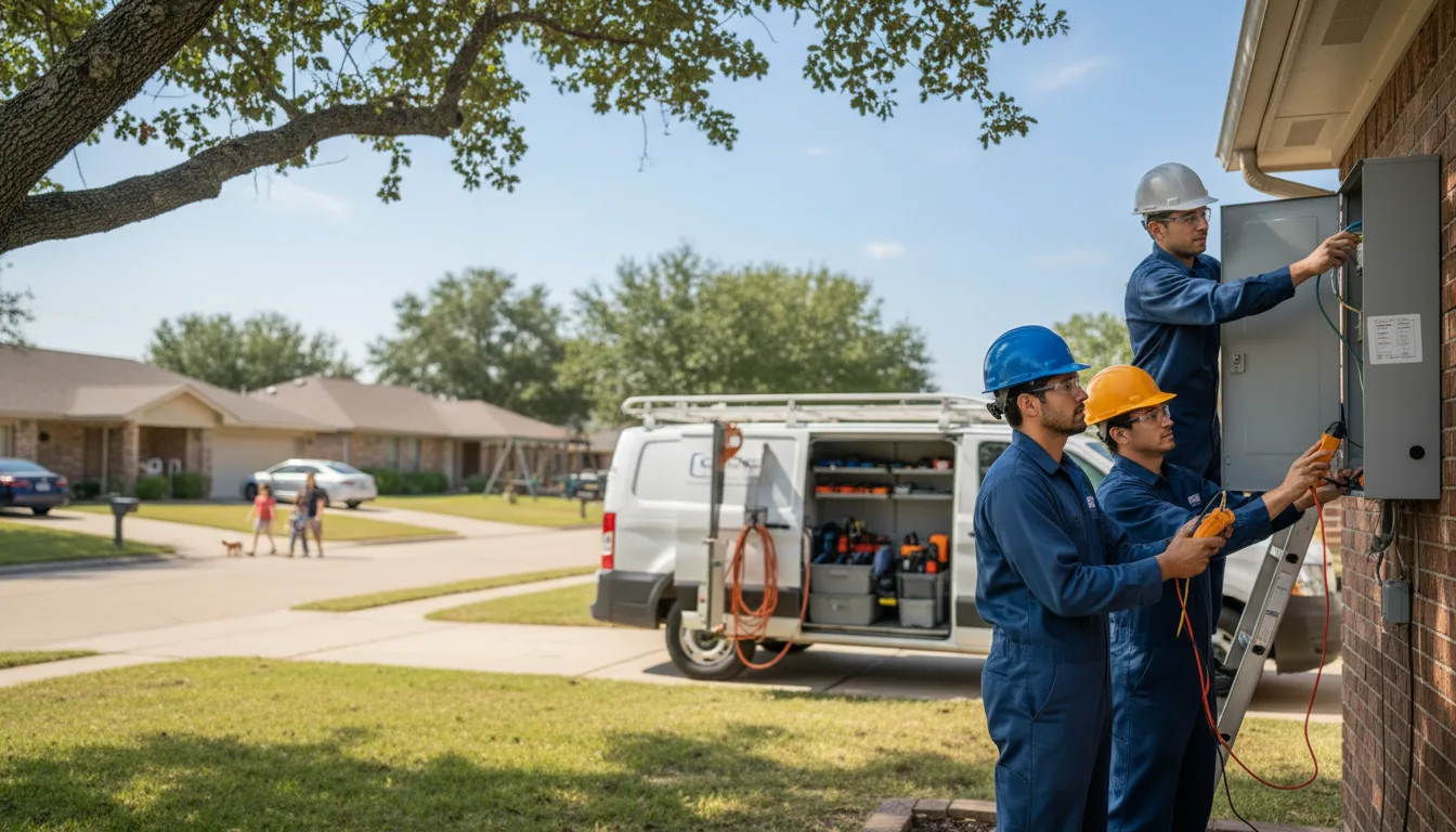 Certified electrician providing emergency electrical services in Krebs, OK